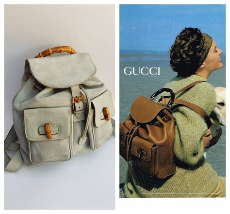 gucci bamboo backpack blue|gucci vintage bamboo handle handbag.